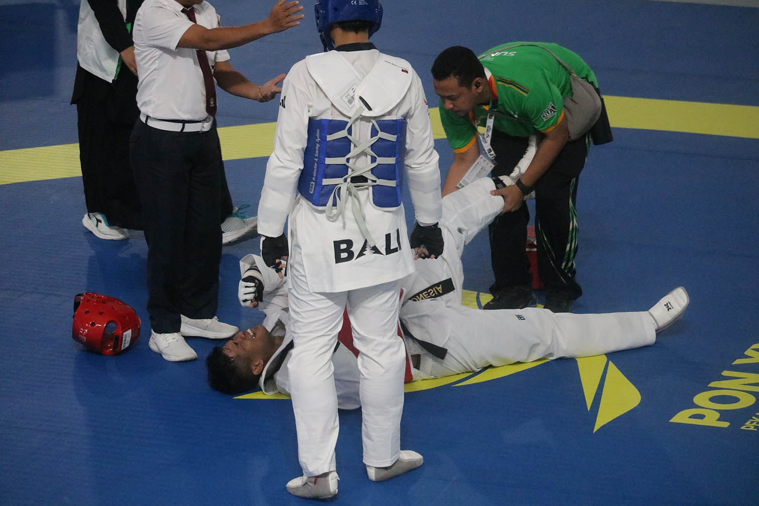 Cidera Suspect ACL, Abdul Chaliq Gagal Melaju ke Semi Final Taekwondo PON XXI Aceh Sumut